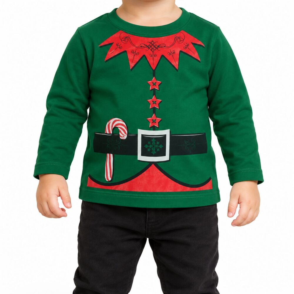 🔥 5 for $30 🔥 Headline Entertainment Baby Elf Costume Long Sleeve Shirt | 18M